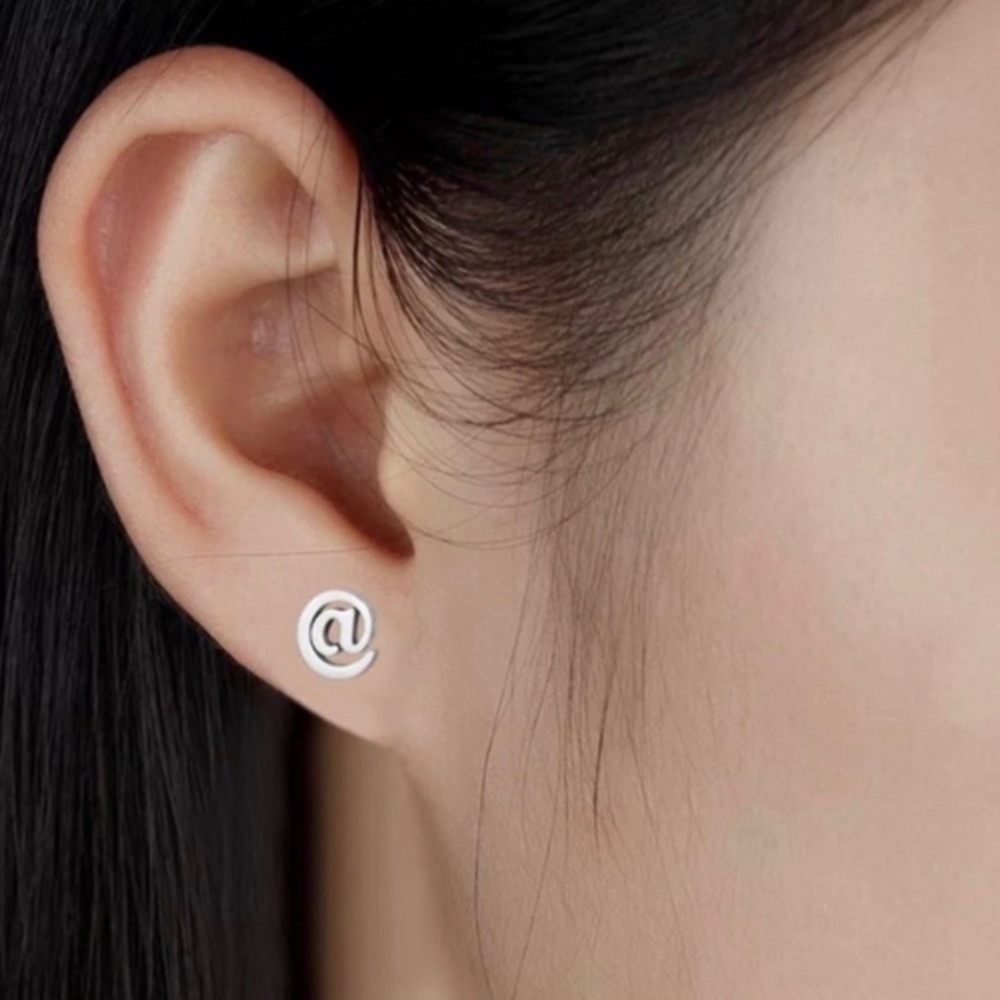 Cute Silver @ Stainless Steel Stud Earrings Accessories Jewelry